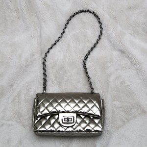 Silver/ Metallic Crossbody Bag Chain Strap by Sergio Feretti (SF128) off/2